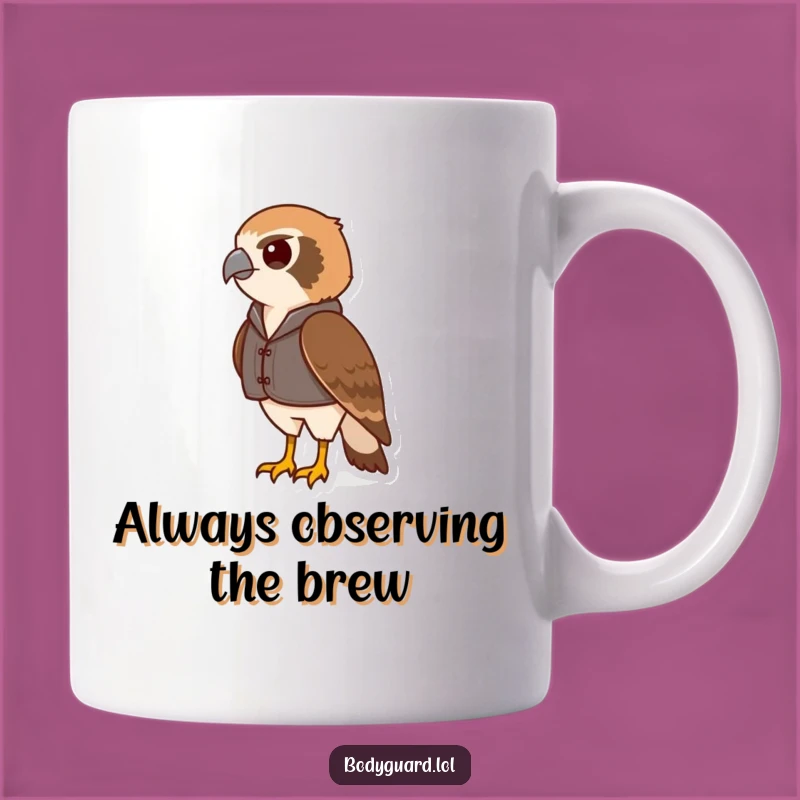 Funny Hawk Vest Mug: Vigilant Bird Watcher Gift For Him