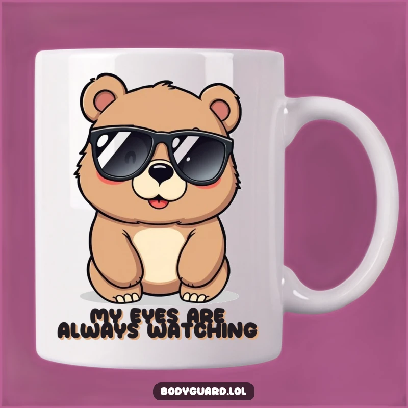 Funny Protective Bear Sunglasses Mug: A Cool Guard Gift For Him