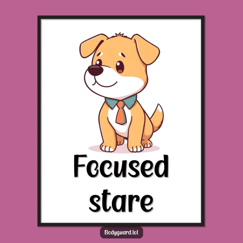 Funny Dog Tie Digital Art: Hilarious Loyalty Print for Walls
