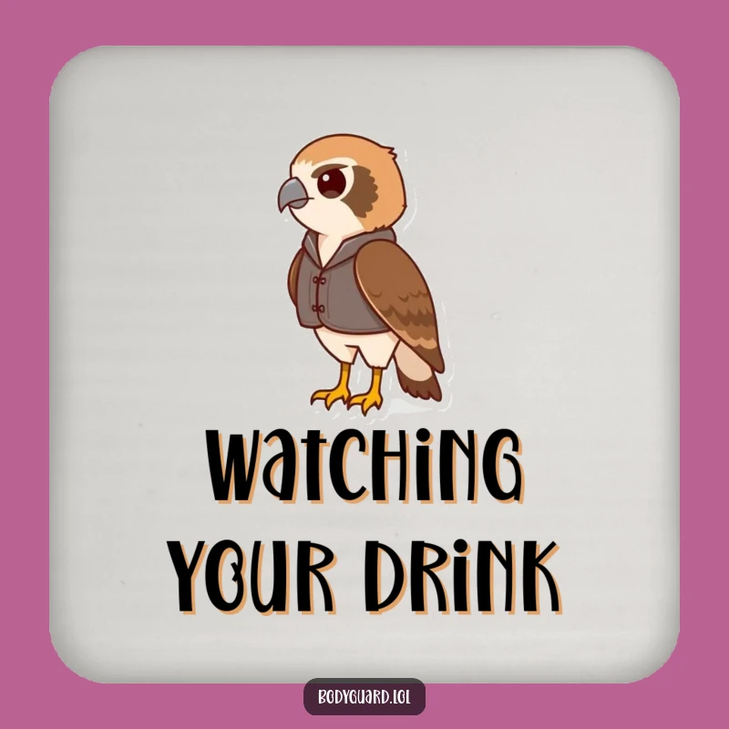Funny Hawk Vest Coaster: Protect Surfaces With Vigilant Style