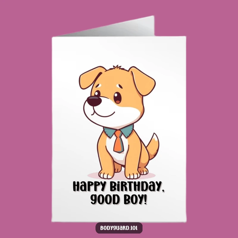 Free Printable Dog Tie Birthday Card: Loyal & Funny Downloadable Gift for a Top Dog
