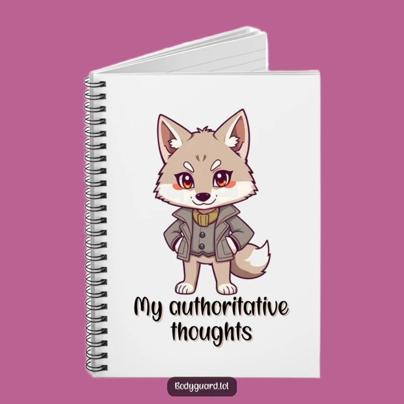 Funny Wolf Jacket Notebook: Jot Down Ideas With Authority