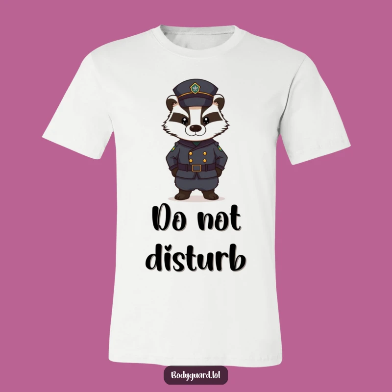 Funny Badger Guard T-Shirt: Stern Protector Style, Ideal Funny Gift!