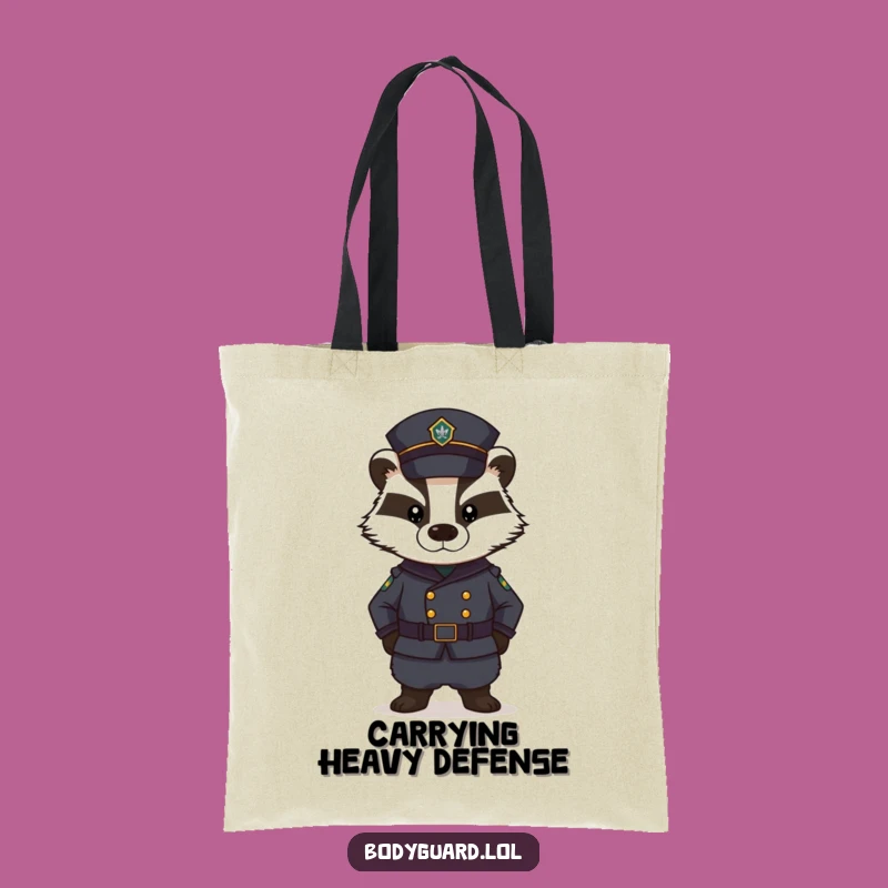 Funny Badger Guard Tote Bag: Serious Carry-All, Great Funny Gift!