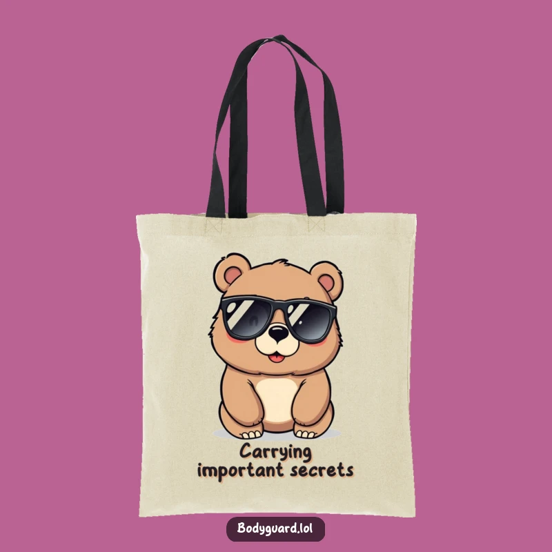 Funny Bear Sunglasses Tote Bag: Carry Your Essentials With Alert Style